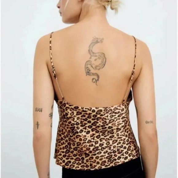 Zara Cropped Leopard Print Camisole,‎ Size Small - Picture 5 of 11